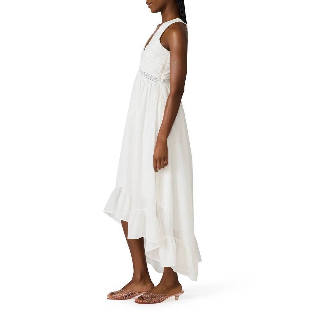 NEW STEVE MADDEN miah lace trim sleeveless high-low maxi dress in antique - Picture 4 of 4